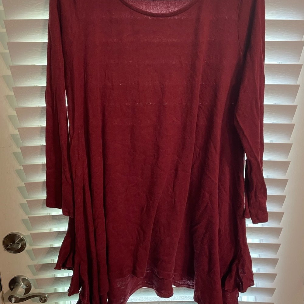 Burgundy Umgee Dress Shirt